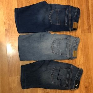 3 pair of low rise jeggings